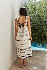 Summer Soirée Midi Dress Natural