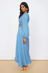 Up All Night Maxi Dress Blue