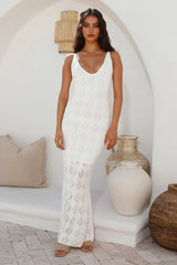 Tuning In Maxi Dress White