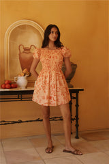 Sunset Scenes Mini Dress Orange