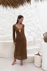 Leilani Maxi Dress Chocolate