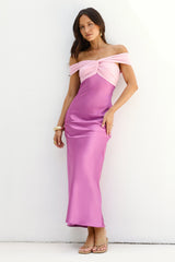 Dreamers Delight Off The Shoulder Maxi Dress Purple