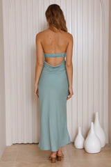 Holding Back Midi Dress Sage