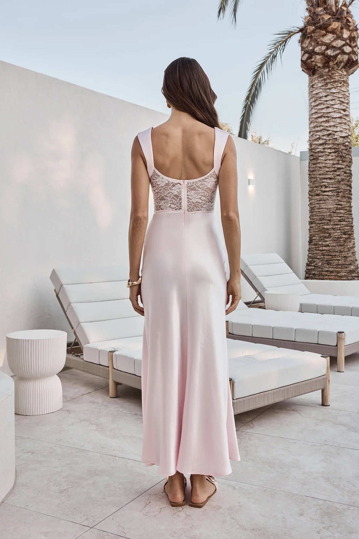 Milos Nights Midi Dress Pink