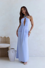 From The Heart Halter Maxi Dress Blue