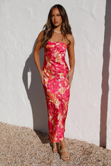 Raspberry Summers Maxi Dress Floral