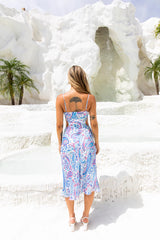 Caught In A Moment Midi Dress Blue