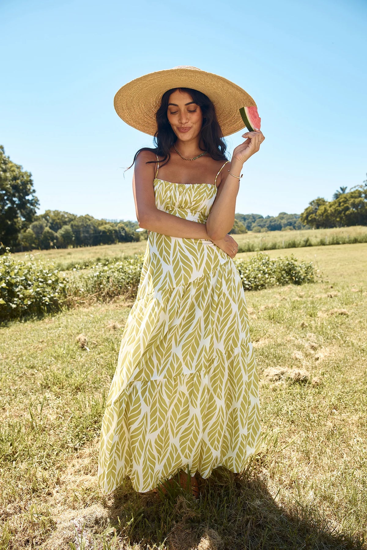 Tropic Trails Maxi Dress Green