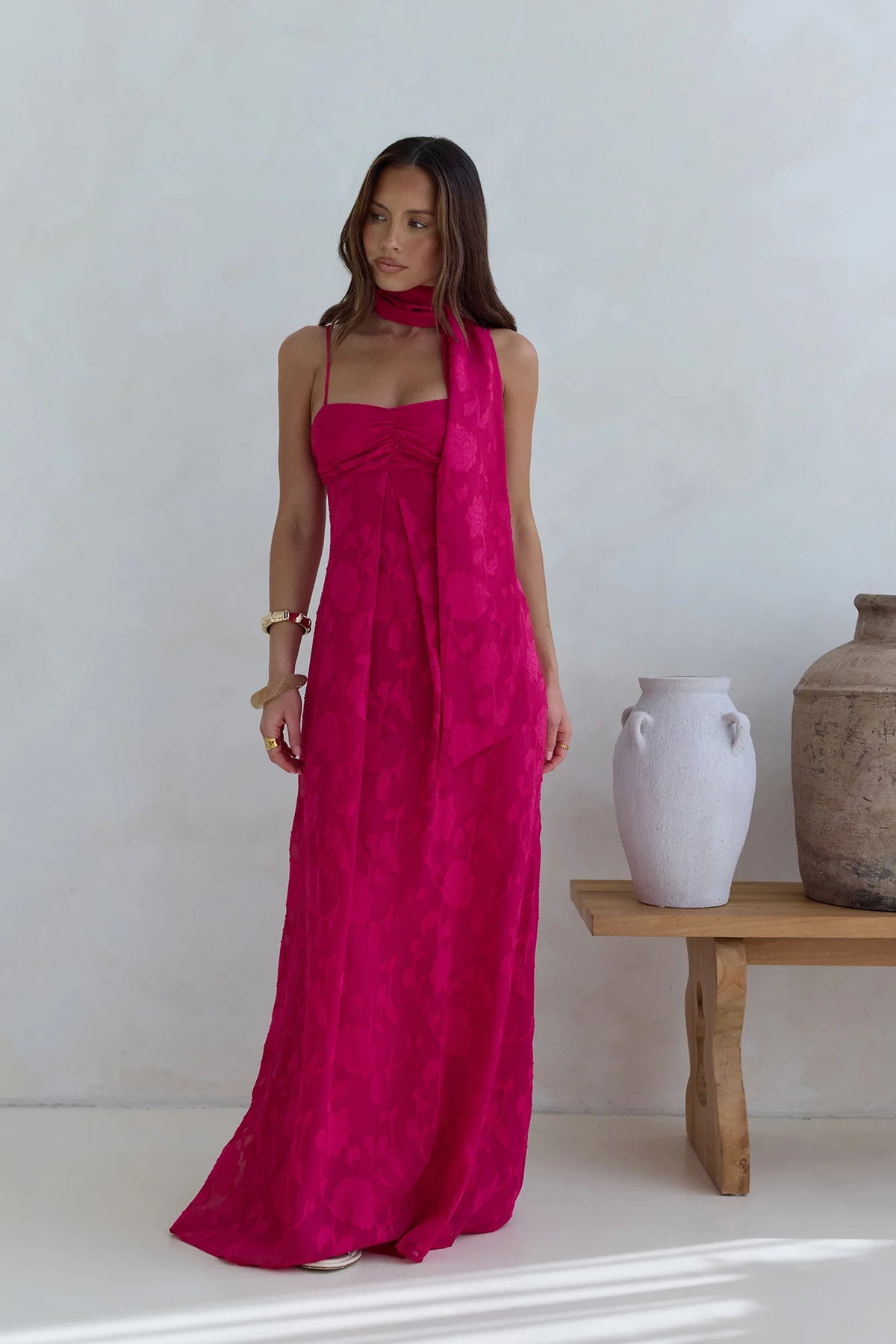 Flirt With Fire Maxi Dress Pink