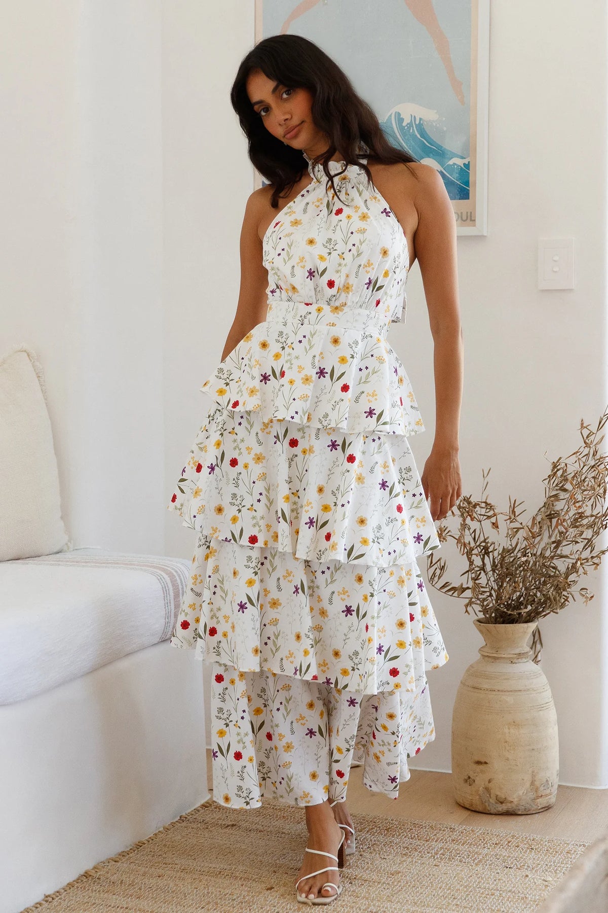 Symphony Sounds Halter Maxi Dress Multi