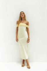 Cleo Cove Strapless Maxi Dress Butter Yellow
