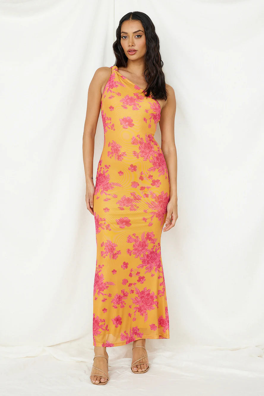 Burning Wishes Maxi Dress Orange