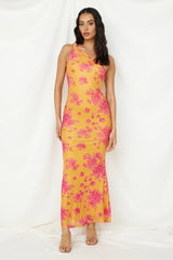 Burning Wishes Maxi Dress Orange