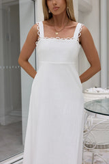Dreamy Hearts Maxi Dress White