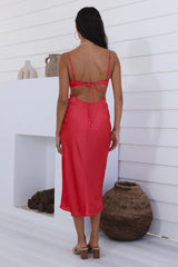 Tranquil Evenings Midi Dress Pink