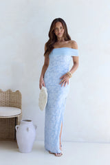 Singing For You Mesh Maxi Dress Blue