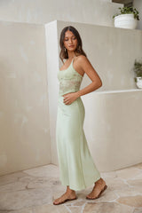 Dreamdays Halter Lace Maxi Dress Sage