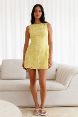 Wonderous Moment Mini Dress Yellow