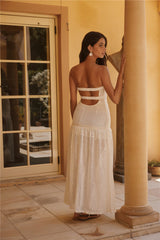 Midnight Radiance Dress Strapless Dress Cream