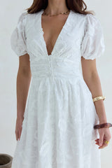 Busy Bee Maxi Dress White