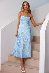 Stay Longer Midi Dress Blue
